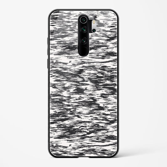 Black and White Glitch - Redmi Note 8 Pro Glass Gripper Case