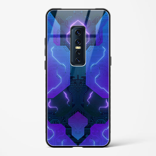 Electric Blueburst - Vivo V17 Pro Glass Gripper Case