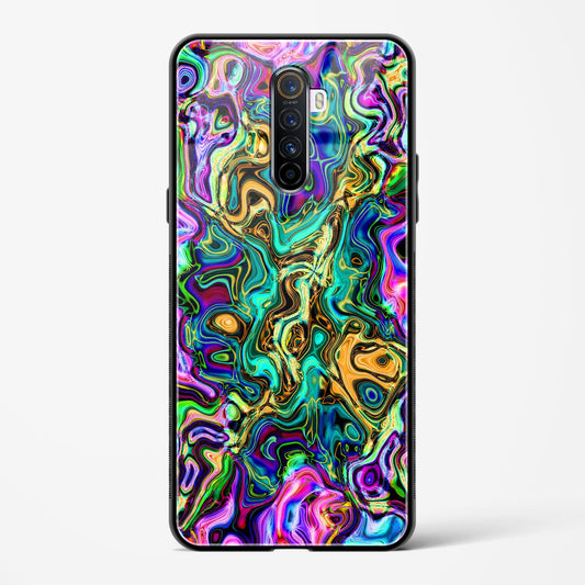 rainbow flames pattern - Oppo Reno Ace Glass Gripper Case