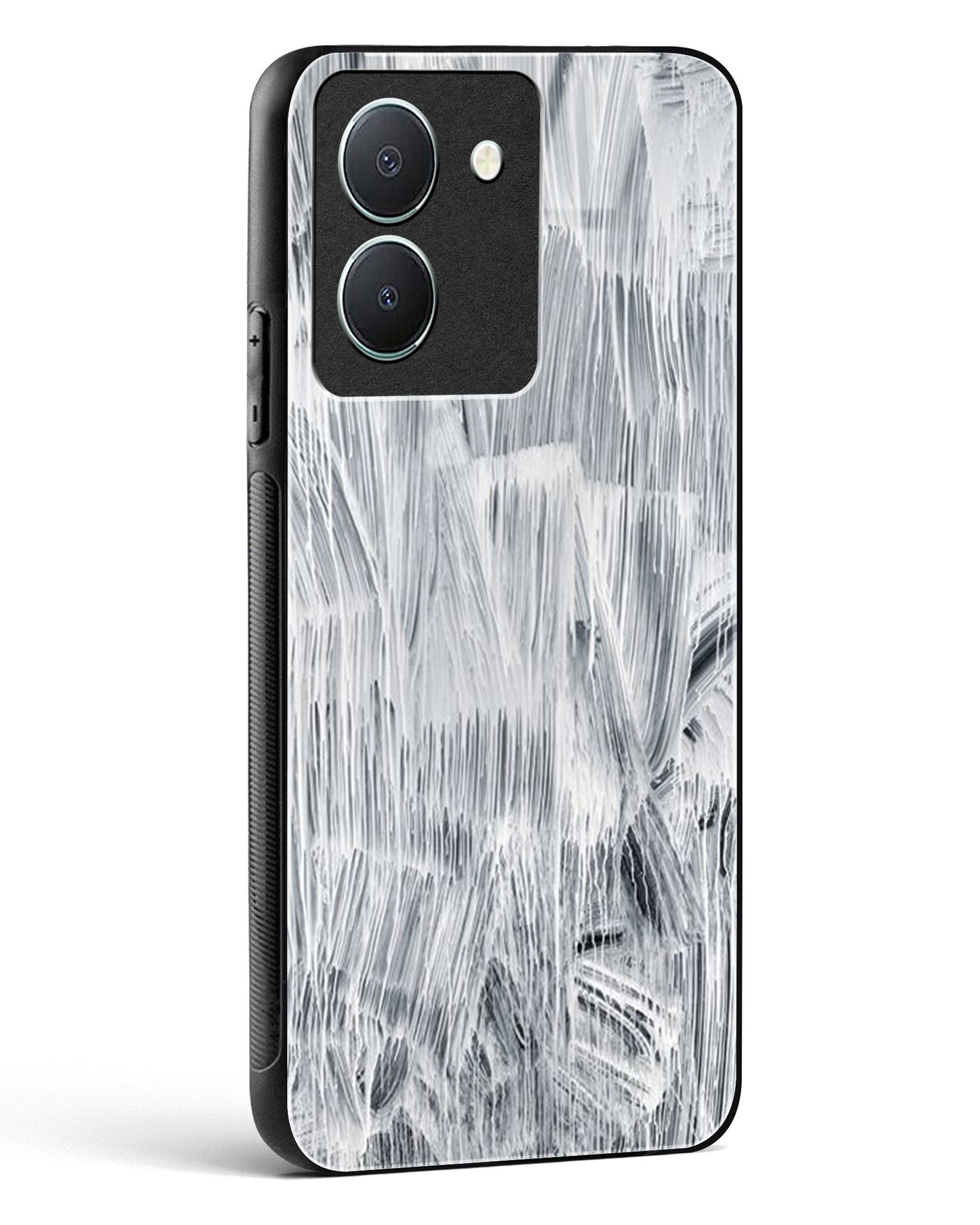 White Paint - Vivo Y36 Glass Gripper Case