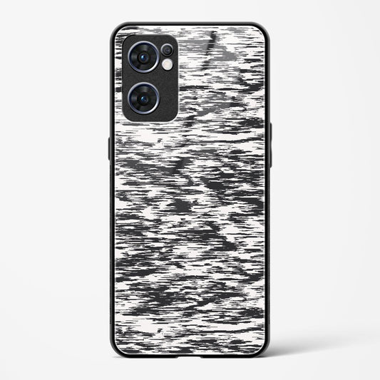 Black and White Glitch - Oppo Reno 7 5G Glass Gripper Case