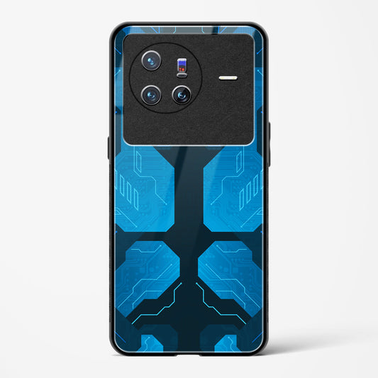 Cobalt Cascade - Vivo X80 5G Glass Gripper Case