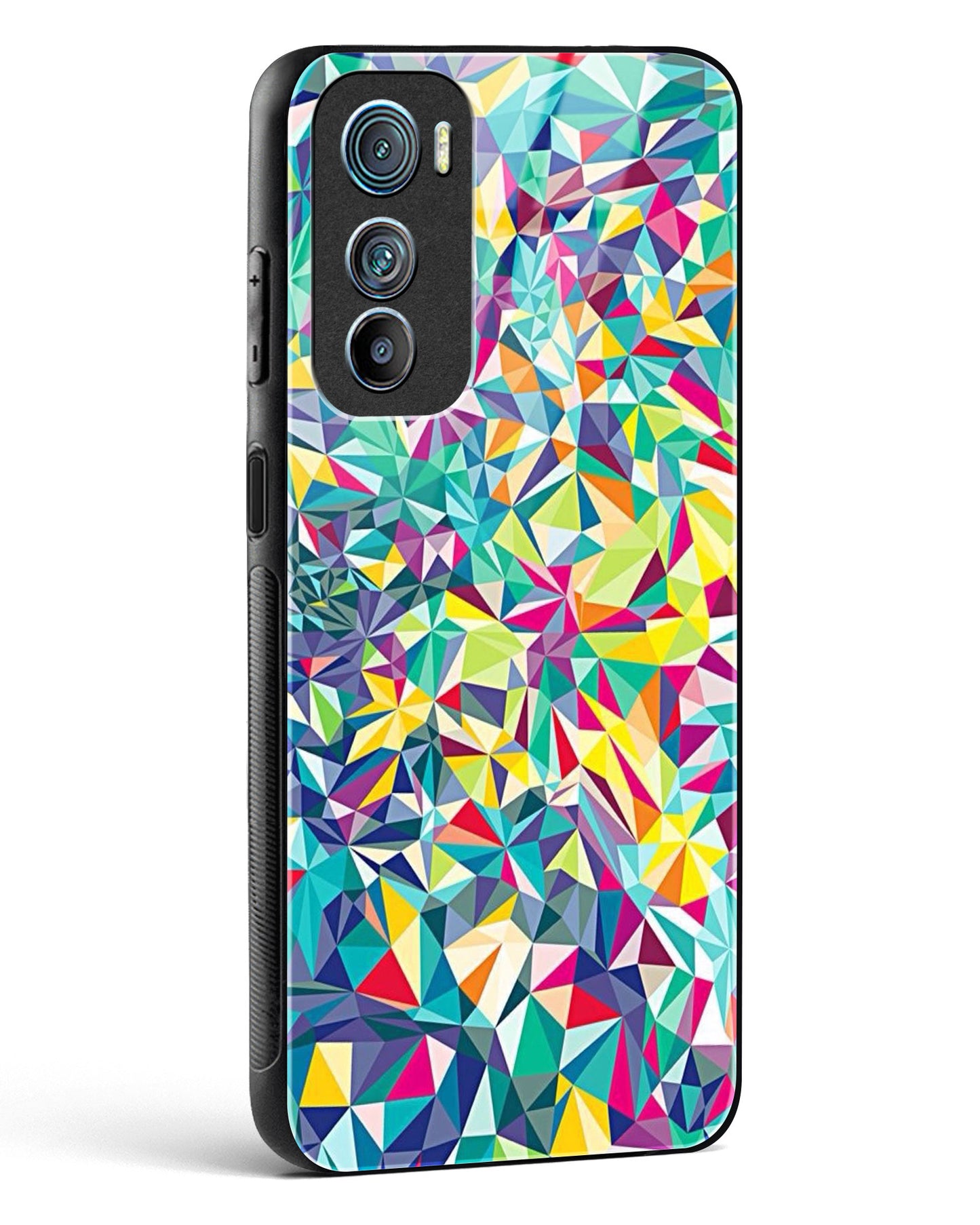 colorful geometric abstract - Motorola Edge 30 Glass Gripper Case