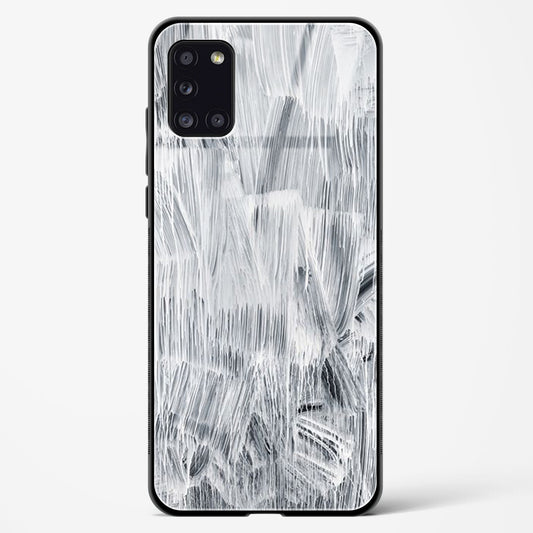 White Paint - Samsung Galaxy A31 Glass Gripper Case