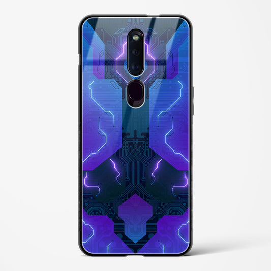 Electric Blueburst - Oppo F11 Pro Glass Gripper Case