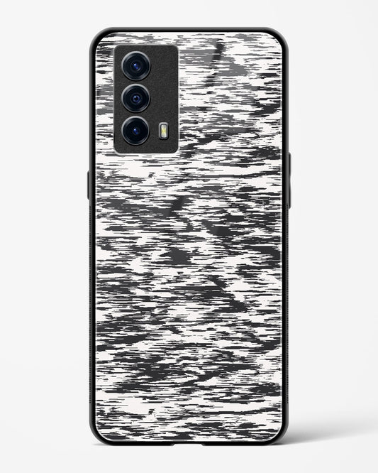 Black and White Glitch - Vivo iQOO7 Glass Gripper Case