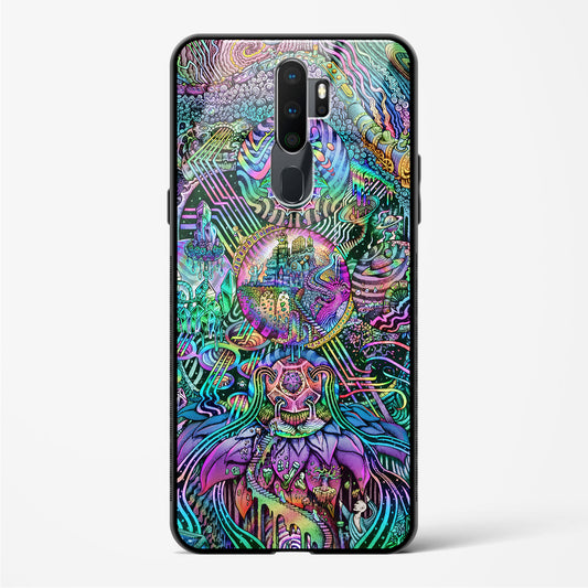 Trippy Galaxy  - Oppo A11x Glass Gripper Case