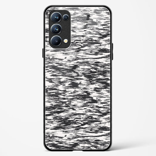 Black and White Glitch - Oppo Reno 5 Pro Glass Gripper Case