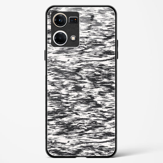 Black and White Glitch - Oppo F21 Pro 4G Glass Gripper Case