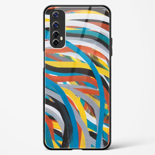 colorful stroke pattern - Realme Narzo 20 Pro Glass Gripper Case