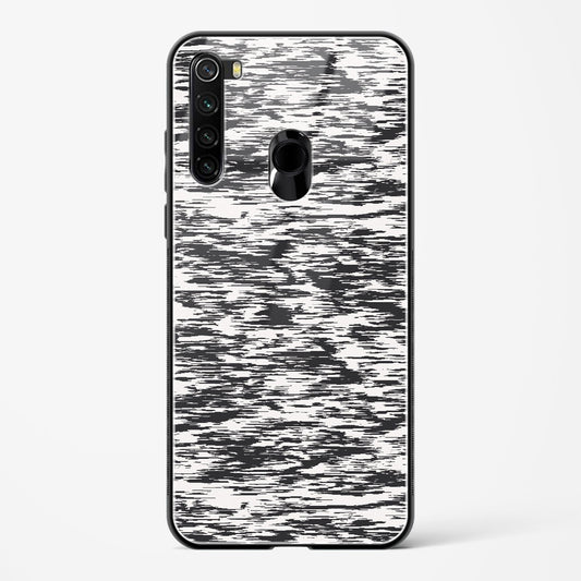 Black and White Glitch - Redmi Note 8 Glass Gripper Case