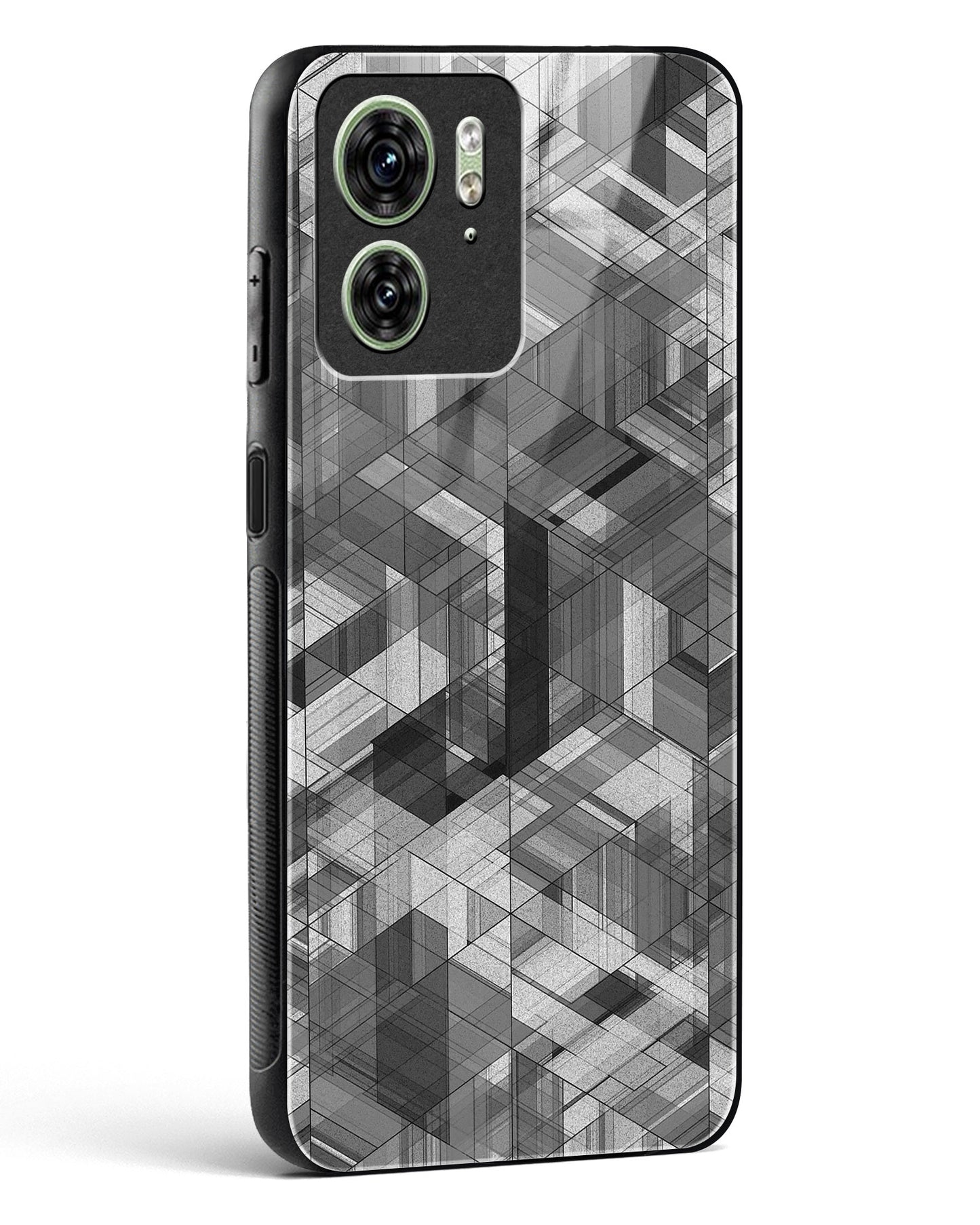 Black Diamond Grid - Motorola Edge 40 Glass Gripper Case