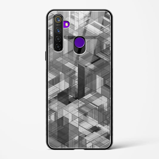 Black Diamond Grid - Realme 5 Pro Glass Gripper Case