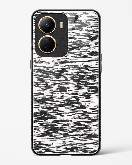 Black and White Glitch - Vivo Y16 Glass Gripper Case