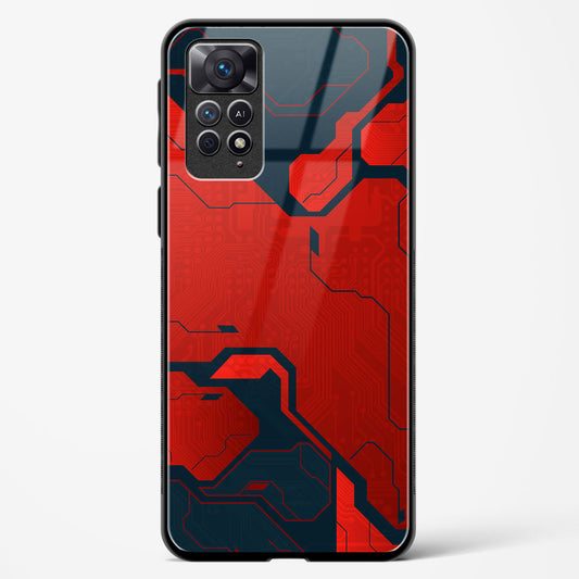 Sanguine Surge - Redmi Note 11 Pro 5G Glass Gripper Case