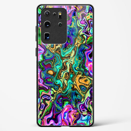 Rainbow Flames Pattern - Samsung Galaxy S20 Ultra Glass Gripper Case