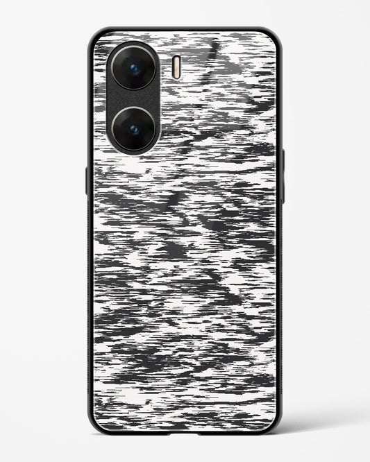 Black and White Glitch - Vivo V29e Glass Gripper Case