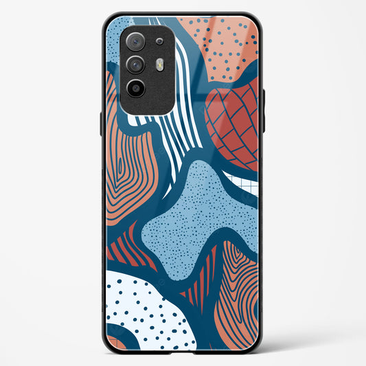 Doodle Waves - Oppo F19 Pro Plus Glass Gripper Case