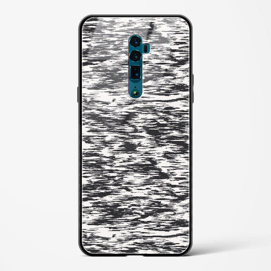 Black and White Glitch - Oppo Reno 10X Zoom Glass Gripper Case