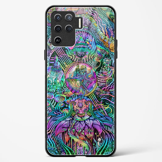 Trippy Galaxy  - Oppo F19 Pro Glass Gripper Case