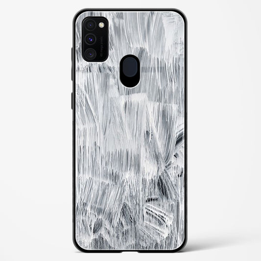 White Paint - Samsung Galaxy M30S Glass Gripper Case