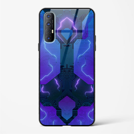 Electric Blueburst - Oppo Reno 3 Pro Glass Gripper Case