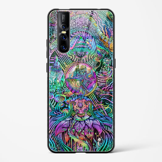 Trippy Galaxy  - Vivo V15 Pro Glass Gripper Case