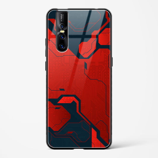 Sanguine Surge - Vivo V15 Pro Glass Gripper Case