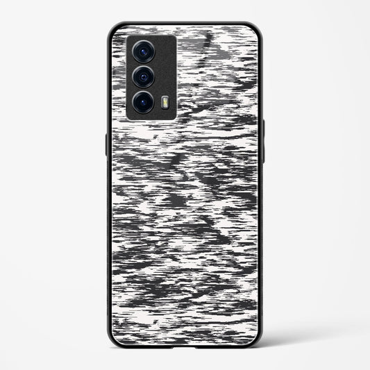 Black and White Glitch - Vivo iQOO Z5 Glass Gripper Case