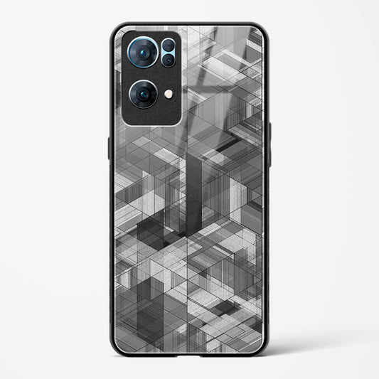 Black Diamond Grid - Oppo Reno 7 Pro 5G Glass Gripper Case