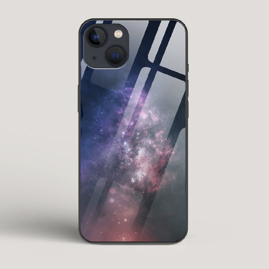 Black And Blue Nebula - iPhone 13 Glass Case