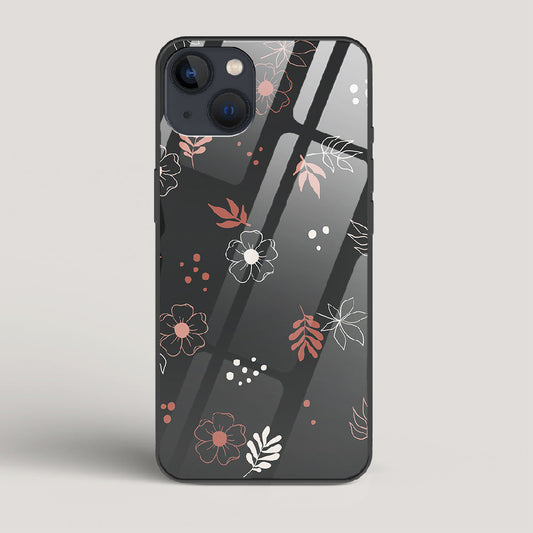 Boho Floral Midnight - iPhone 13 Glass Case