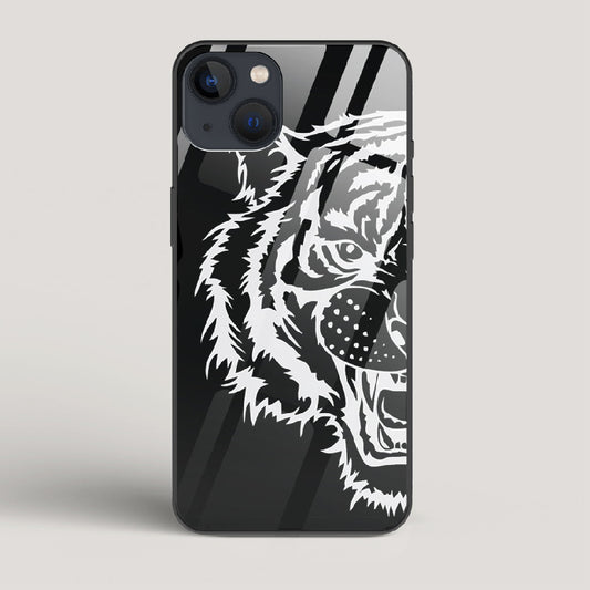 Tiger silhouette - iPhone 13 Glass Case