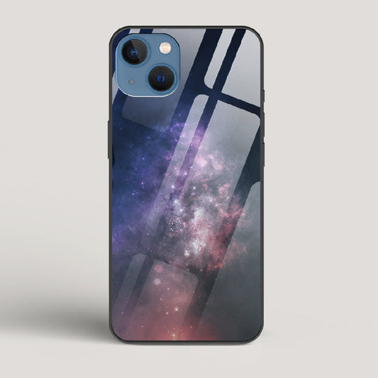 Black And Blue Nebula - iPhone 13 Mini Glass Case