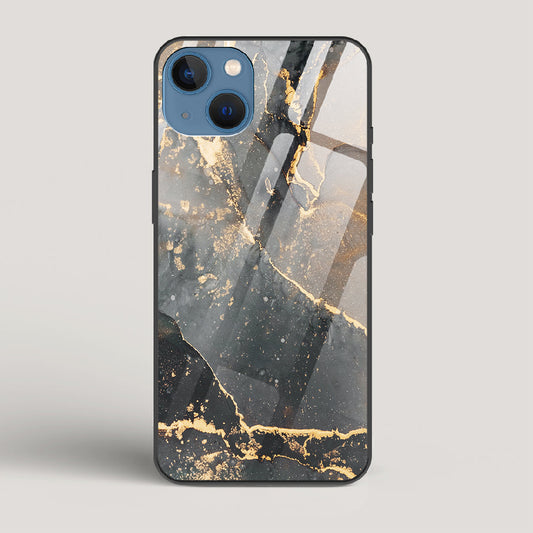 Black Gold Marble - iPhone 13 Mini Glass Case