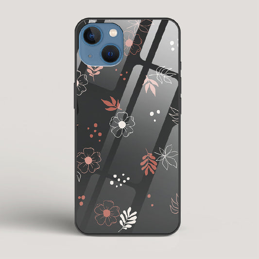 Boho Floral Midnight - iPhone 13 Mini Glass Case