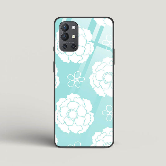 Peony Pattern - Oneplus 9R Glass Gripper Case