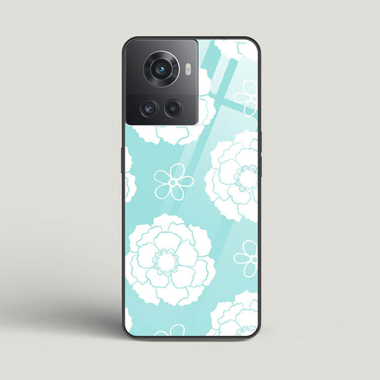 Peony Pattern - Oneplus 10R Glass Gripper Case