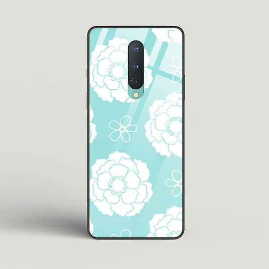 Peony Pattern - Oneplus 8 Glass Gripper Case