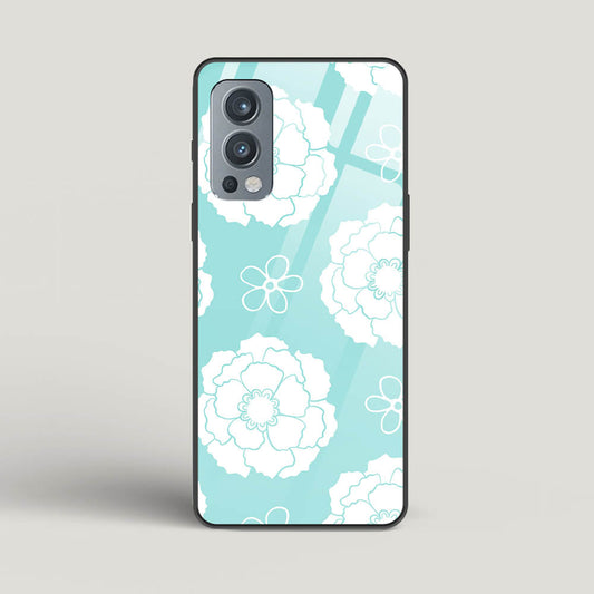 Peony Pattern - Oneplus Nord 2 Glass Gripper Case