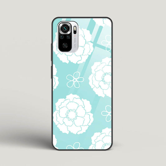 Peony Pattern - Redmi Note 10 Note 10S Glass Gripper Case