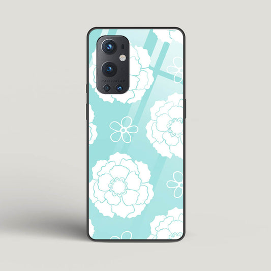 Peony Pattern - Oneplus 9 Pro Glass Gripper Case