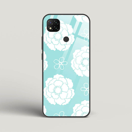 Peony Pattern - Redmi 9 Glass Gripper Case