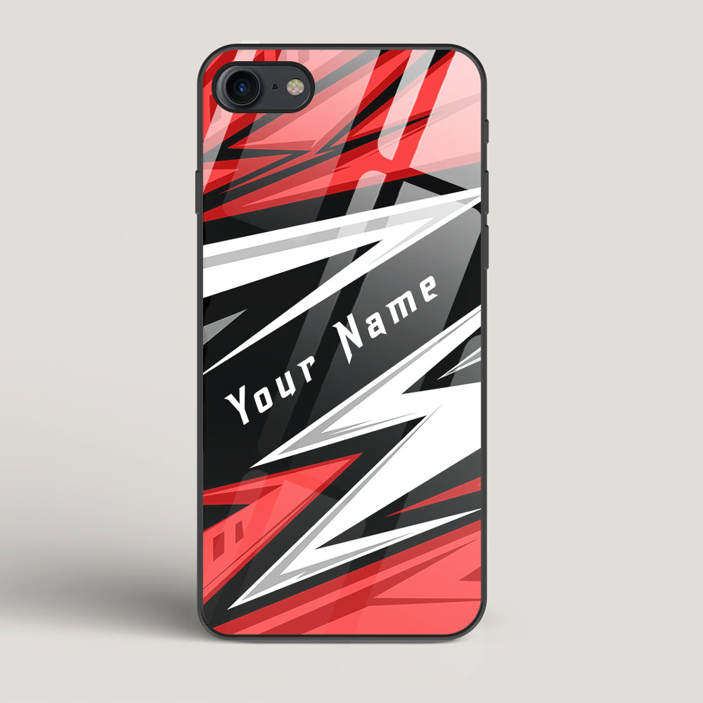 Racer Red Name Edition - iPhone 7 Glass Case