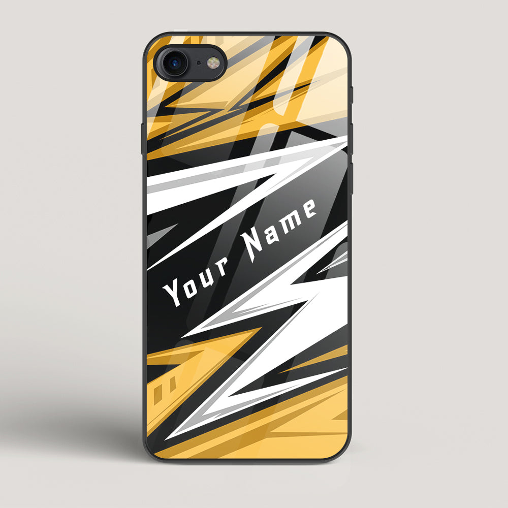 Racer Yellow Name Edition - iPhone 7 Glass Case