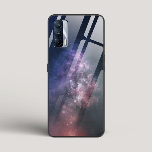 Black And Blue Nebula - Realme X7 Glass Case