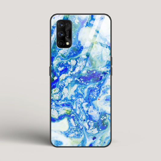 Blue Acid Marble - Realme 7 Pro Glass Case