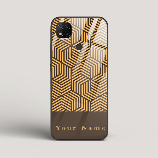 Geometric Name Edition - Redmi 9 Glass Case