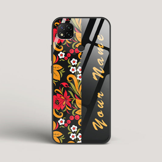 Khokhloma Design 2 Name Edition - Redmi 9 Glass Case