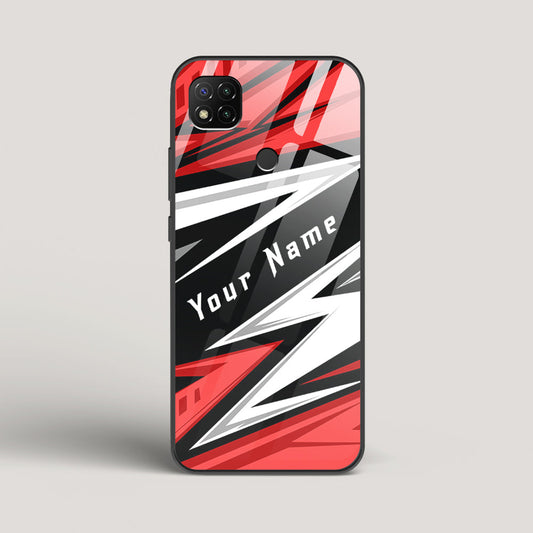 Racer Red Name Edition - Redmi 9 Glass Case